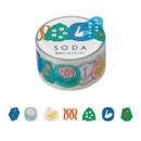 透明マスキングテープ SODA（ステッカータイプ）ピンバッジ