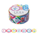 透明マスキングテープ SODA（型抜きタイプ）ワッペン