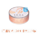 透明マスキングテープ SODA（ピンクゴールド箔）カケラ