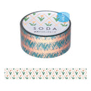透明マスキングテープ SODA（ピンクゴールド箔タイプ）タンポポ